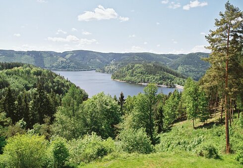 Blick zum Hohenwarte-Stausee