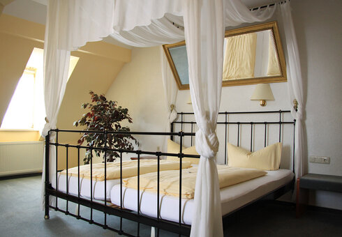 Blick in ein Gästezimmer