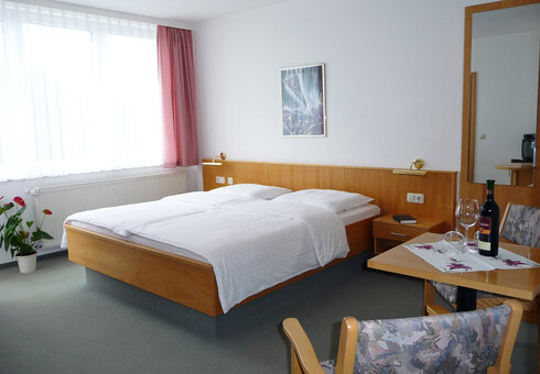 Blick in ein Gästezimmer