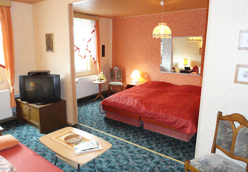 Blick in ein Gästezimmer