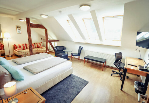 Blick in ein Gästezimmer