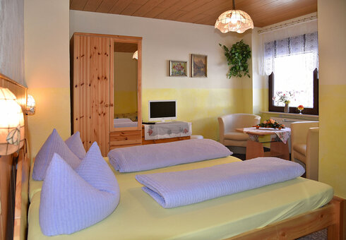 Blick in ein Gästezimmer