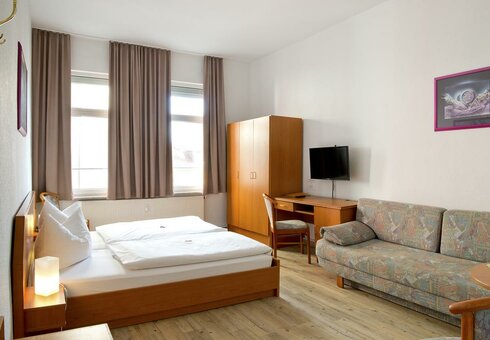 Blick in ein Gästezimmer