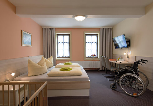 Blick in ein 3-Bett-Zimmer