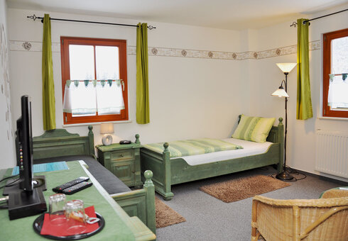 Blick in ein Gästezimmer