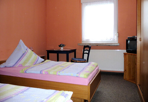 Blick in ein Gästezimmer