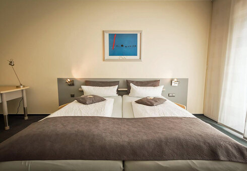 Blick in ein Gästezimmer