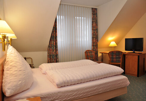 Blick in ein Gästezimmer