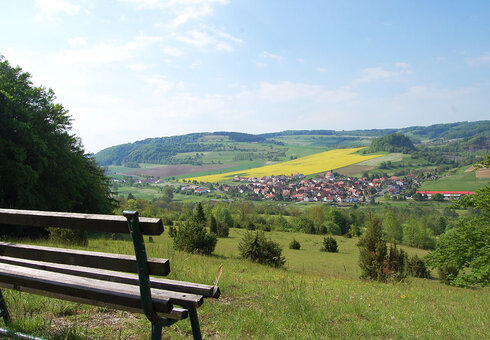 Blick auf Diedorf in der Rhön