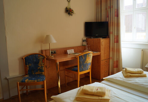 Blick in ein Gästezimmer