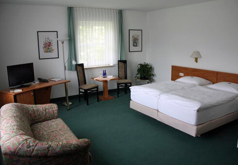 Blick in ein Gästezimmer