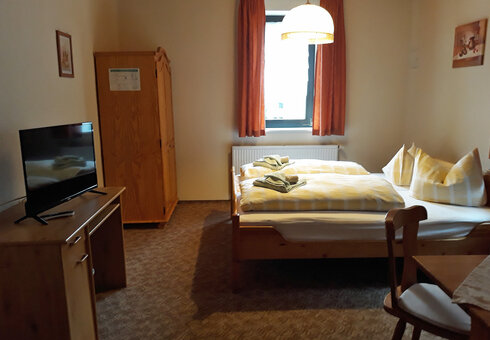Blick in ein Gästezimmer