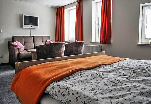 Blick in ein Gästezimmer