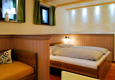 Blick in ein Schlafzimmer