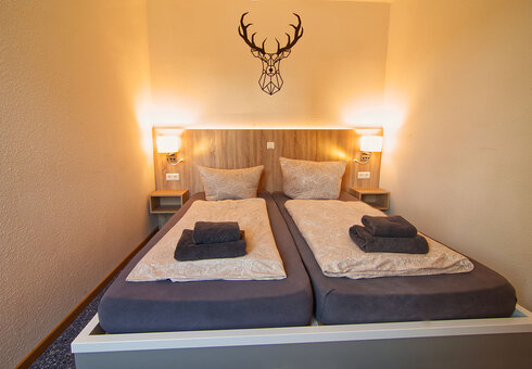 Blick in eine Fewo, Schlafzimmer
