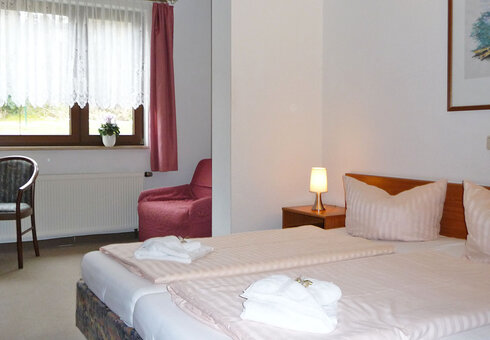 Blick in ein Gästezimmer
