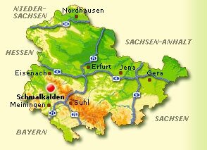 Lagekarte Schmalkalden