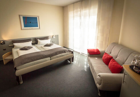 Blick in ein Gästezimmer