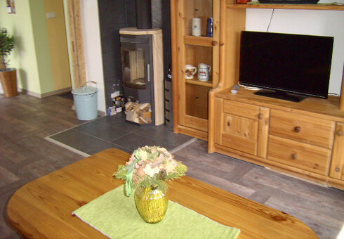 Wohnzimmer mit Kaminofen