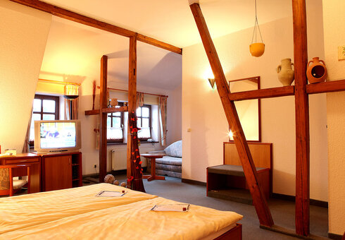 Blick in ein Gästezimmer