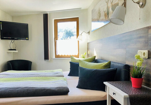 Blick in ein Gästezimmer