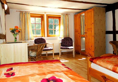 Blick in ein Gästezimmer