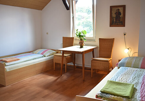 Blick in ein Gästezimmer