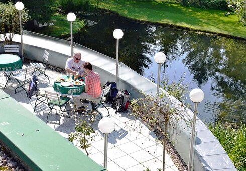 Blick auf die Terrasse