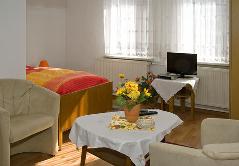 Blick in ein Gästezimmer