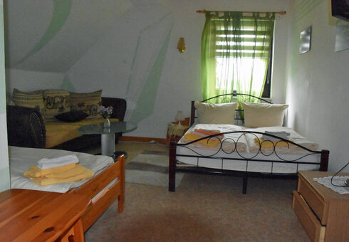 Blick in ein Gästezimmer