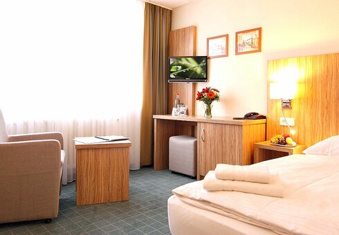 Blick in ein Gästezimmer
