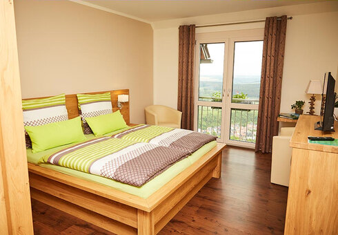 Blick in ein Gästezimmer