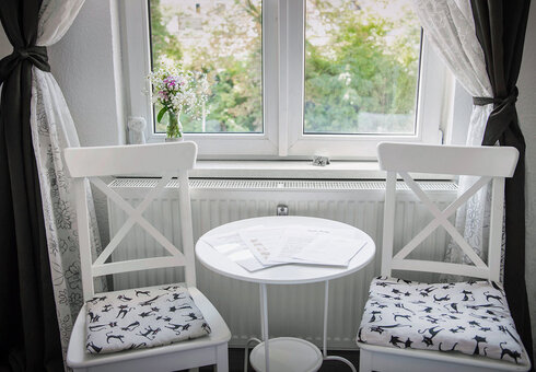 Blick in ein Gästezimmer