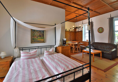 Blick in ein Gästezimmer