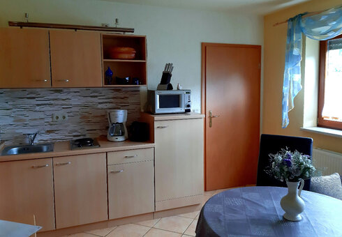 Blick in die Ferienwohnung (Küchenzeile)