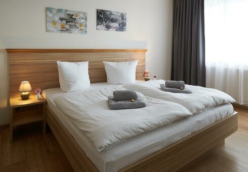 Blick in ein Gästezimmer