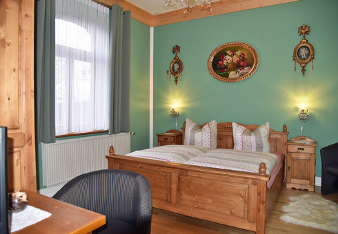 Blick in ein Schlafzimmer