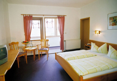 Blick in ein Gästezimmer