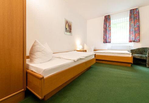 Blick in ein Gästezimmer