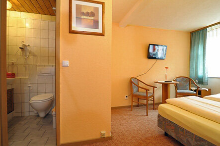 Blick in ein Gästezimmer