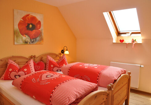 Blick in ein Gästezimmer