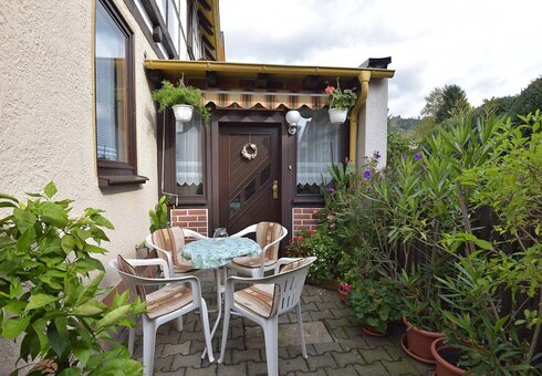 Terrasse vor der Ferienwohnung