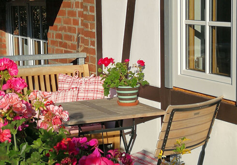 Auf dem Balkon