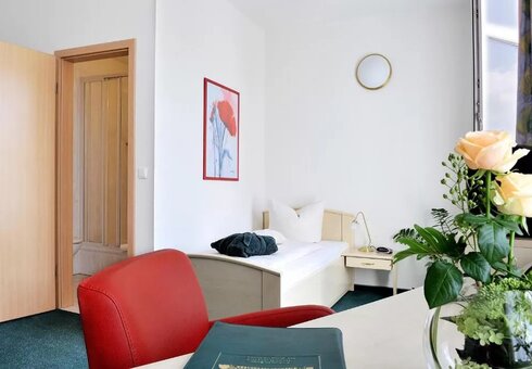 Blick in ein Gästezimmer