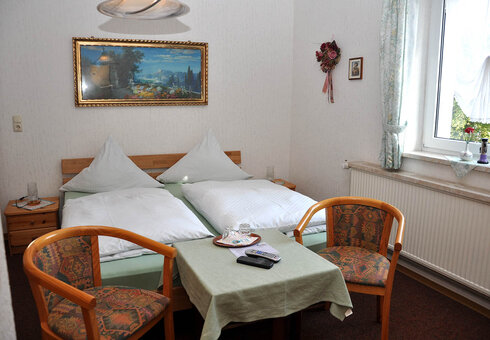 Blick in ein Gästezimmer