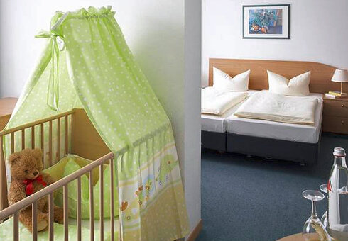 Blick in ein Gästezimmer
