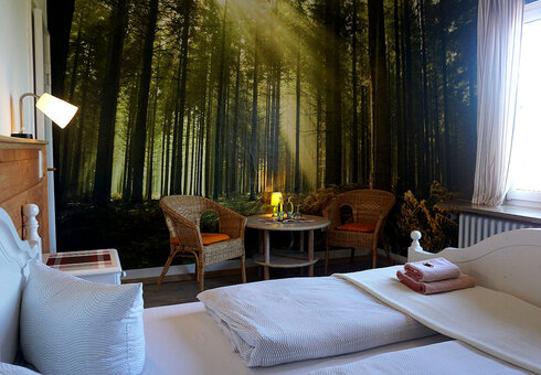 Blick in ein Gästezimmer