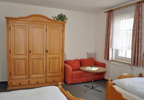 Blick in ein Gästezimmer