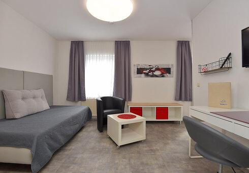 Blick in ein Gästezimmer