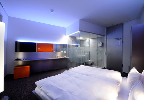 Blick in ein Gästezimmer